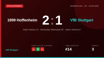 VfB Stuttgart-Coach Sebastian Hoeneß verlangt vor dem Bundesliga-Auswärtsspiel bei der TSG Hoffenheim eine Top-Leistung...